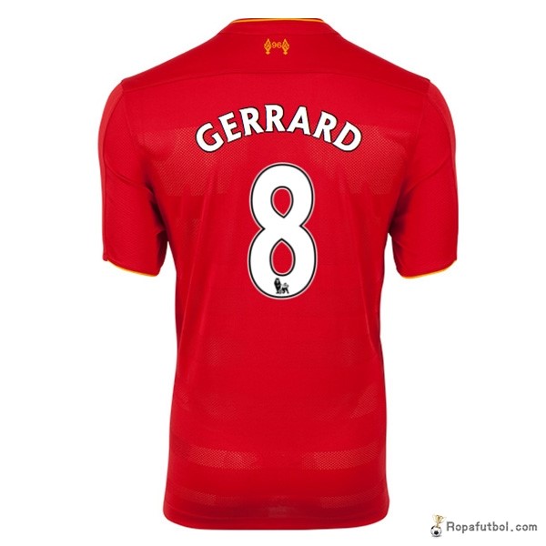 Camiseta Liverpool Replica Primera Ropa Gerrard 2016/17 Rojo